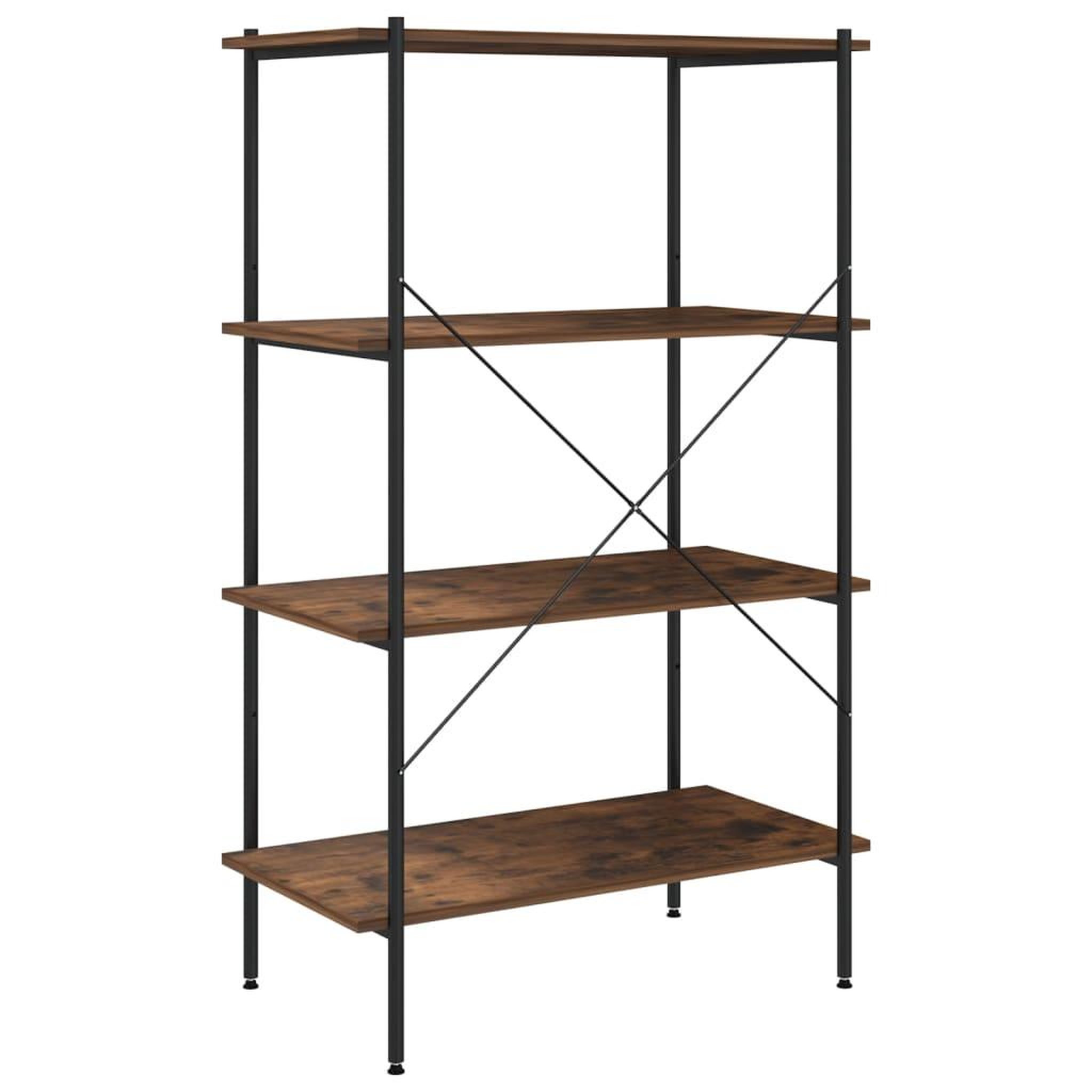 Voir la diapositive 5 : VIDAXL Etagere a 4 niveaux noir et naturel 80x40x130 cm