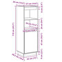 Voir la diapositive 6 : VIDAXL Buffet haut 37x34x110 cm Bois massif de pin