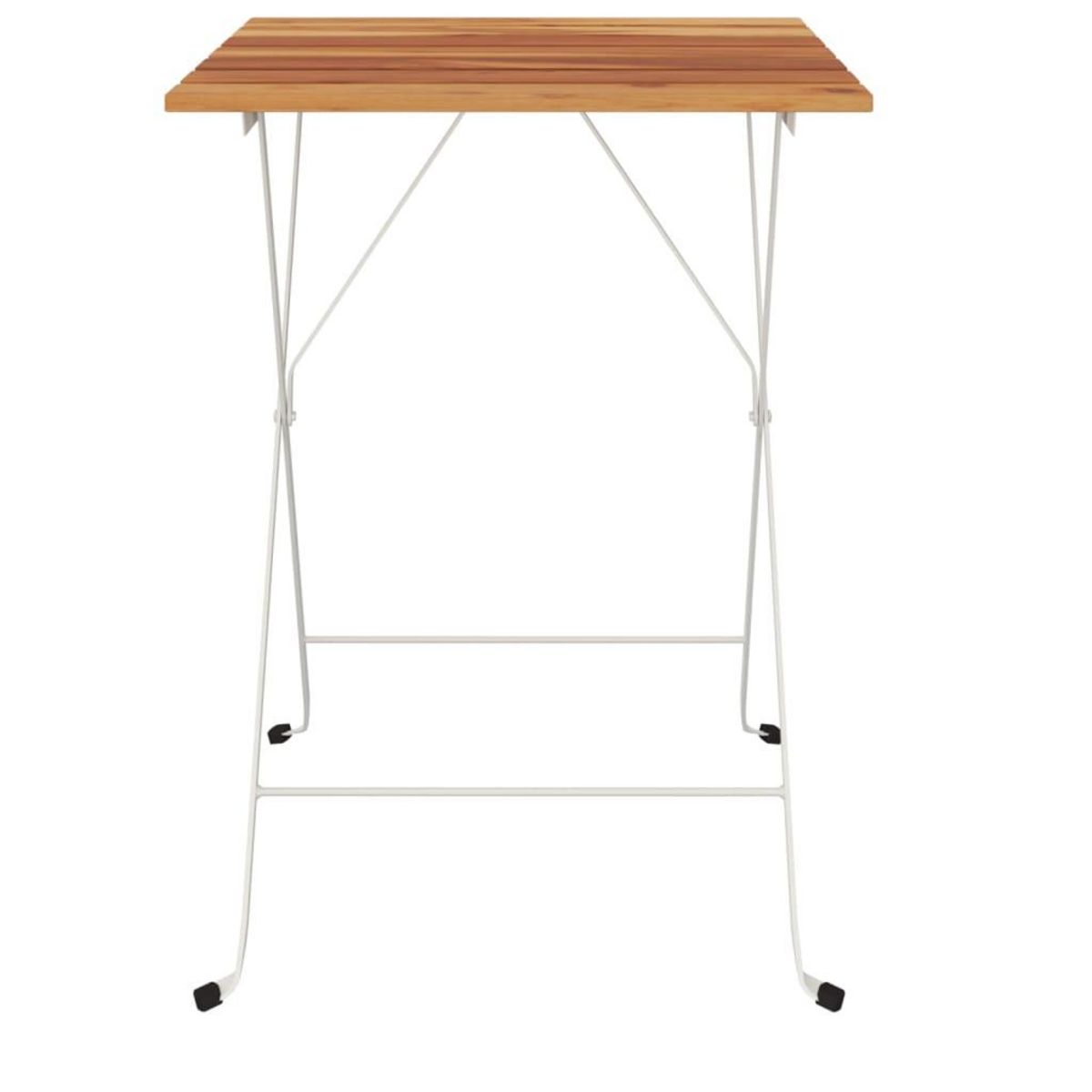 VIDAXL Table de bistro pliante 55x54x71cm Bois acacia solide et acier