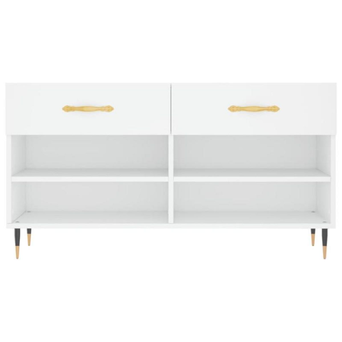 VIDAXL Banc à chaussures blanc 102x35x55 cm bois d ingénierie