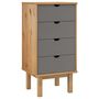 Voir la diapositive 2 : VIDAXL Commode OTTA marron et gris 45x39x90 cm bois de pin massif