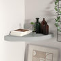Voir la diapositive 1 : VIDAXL Etagere d'angle flottante gris 35x35x3,8 cm MDF