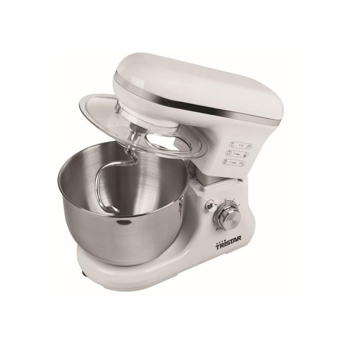 TRISTAR Robot multifonction 1200W Cuve 5 litres MX-4817 Blanc Accessoires TRISTAR