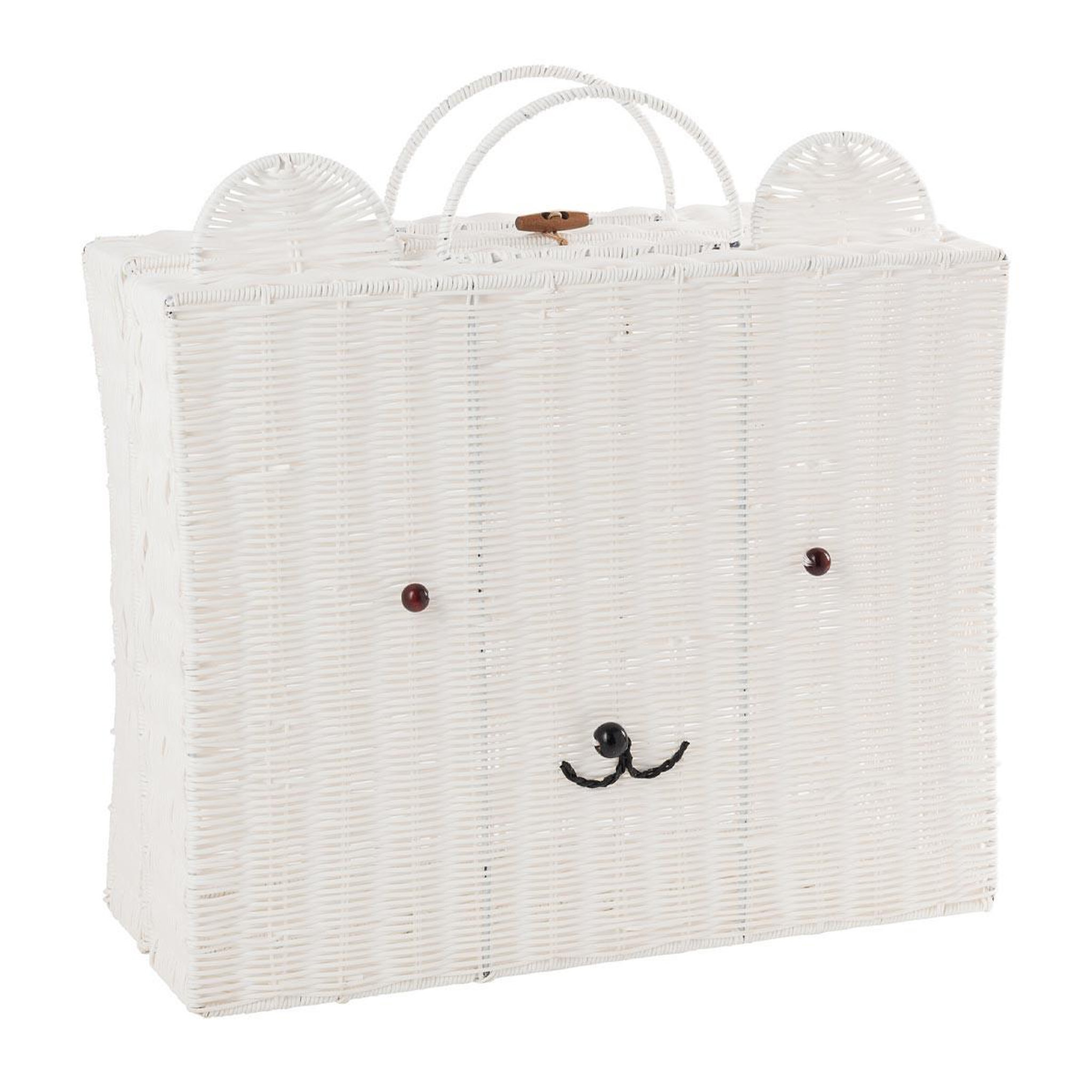 J-LINE Valise déco enfant ours  napoleon  50cm blanc