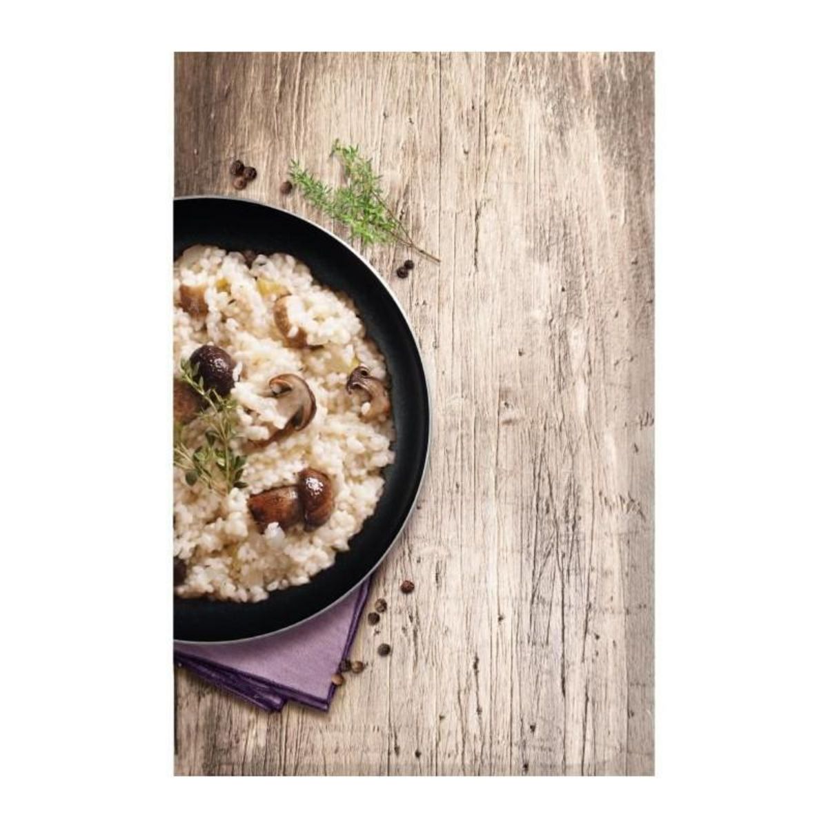 TEFAL TEFAL Cuillere a risotto Ingenio - Bois hetre et silicone platinium - 32 cm