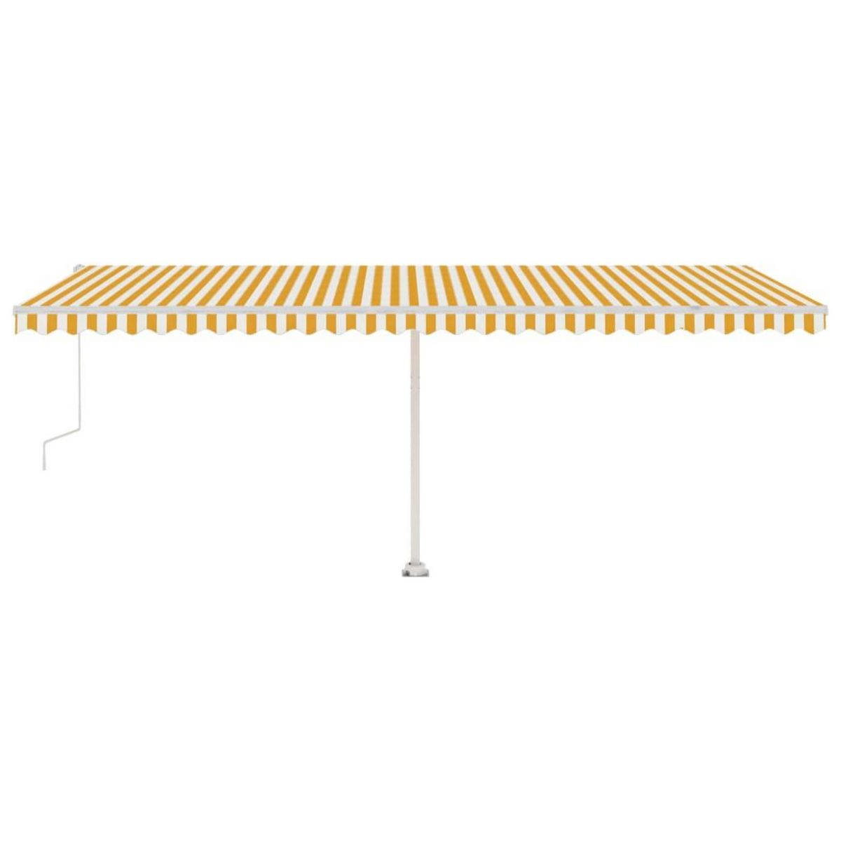 VIDAXL Auvent automatique capteur de vent/LED 600x300cm Jaune et blanc