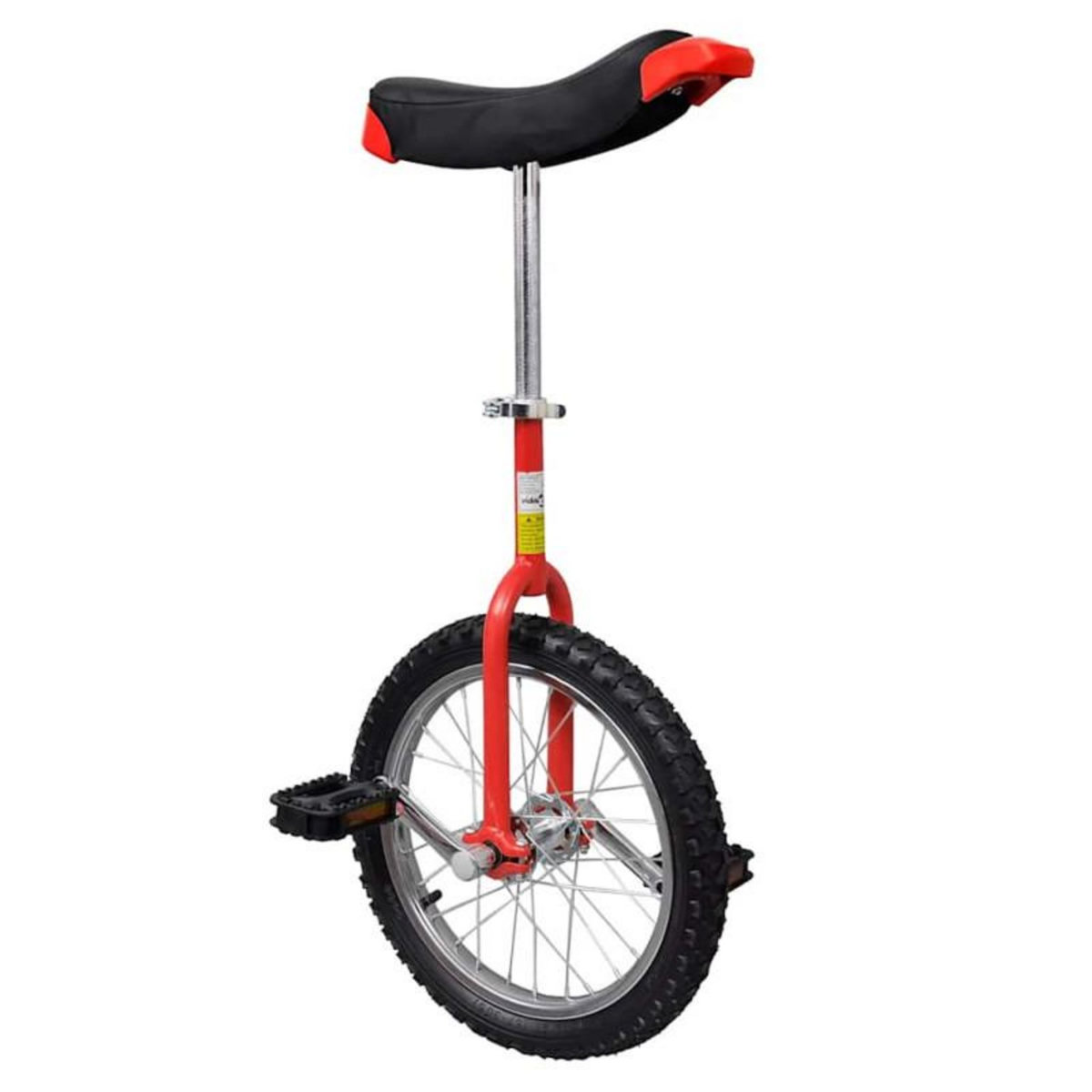 VIDAXL Monocycle ajustable rouge 16 pouces