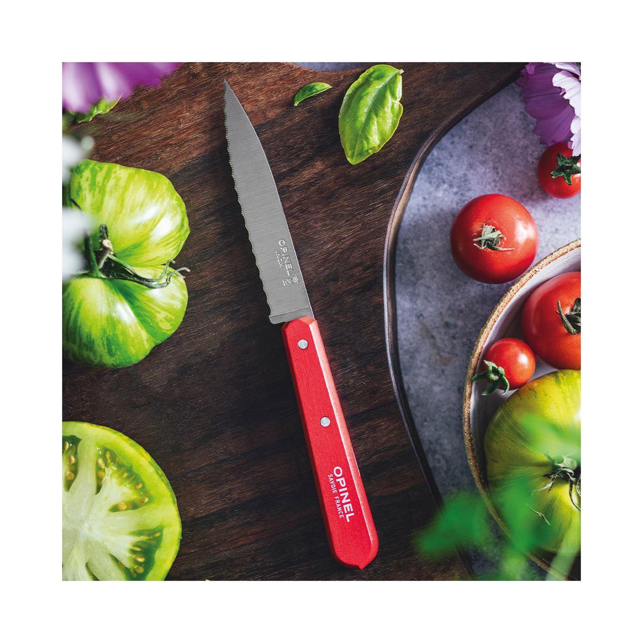 Voir la diapositive 2 : Opinel Couteau Crante N113 Rouge
