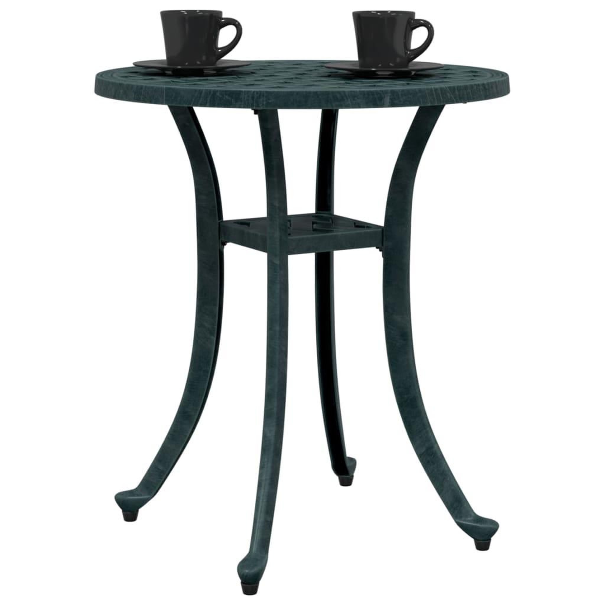 Voir la diapositive 4 : VIDAXL Table de jardin vert Ø48x53 cm aluminium coule