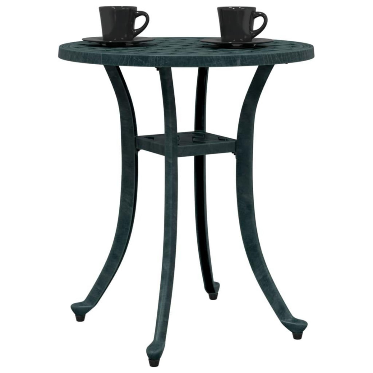 VIDAXL Table de jardin vert Ø48x53 cm aluminium coule