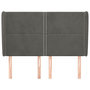 Voir la diapositive 3 : VIDAXL Tete de lit avec oreilles Gris fonce 147x23x118/128 cm Velours