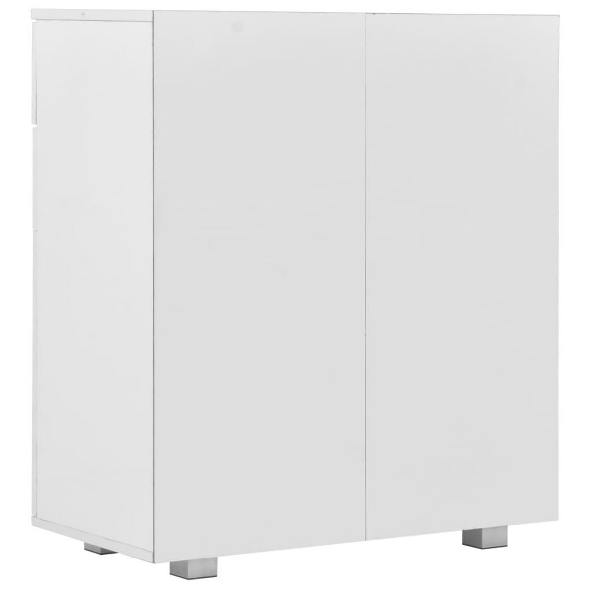 VIDAXL Buffet Blanc brillant 71 x 35 x 80 cm Bois d'ingenierie