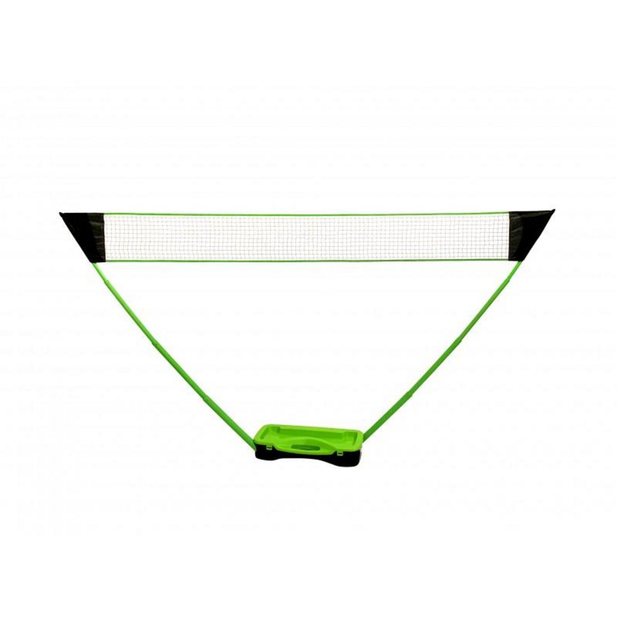 PLAY4FUN Set de Badminton complet avec filet 295 x 38 x 154 cm, raquettes, volants et étui de rangement