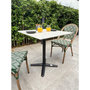 Voir la diapositive 5 : Paris Prix Ensemble Table de Jardin en Terrazzo & 2 Chaises  Bistro  70cm Vert