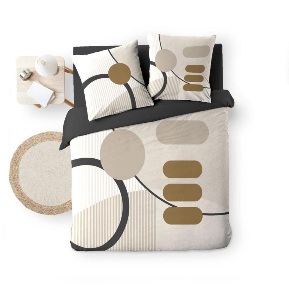 Douceur d'Intérieur Housse de couette 240x220 + 2 taies SANTANA 100% coton