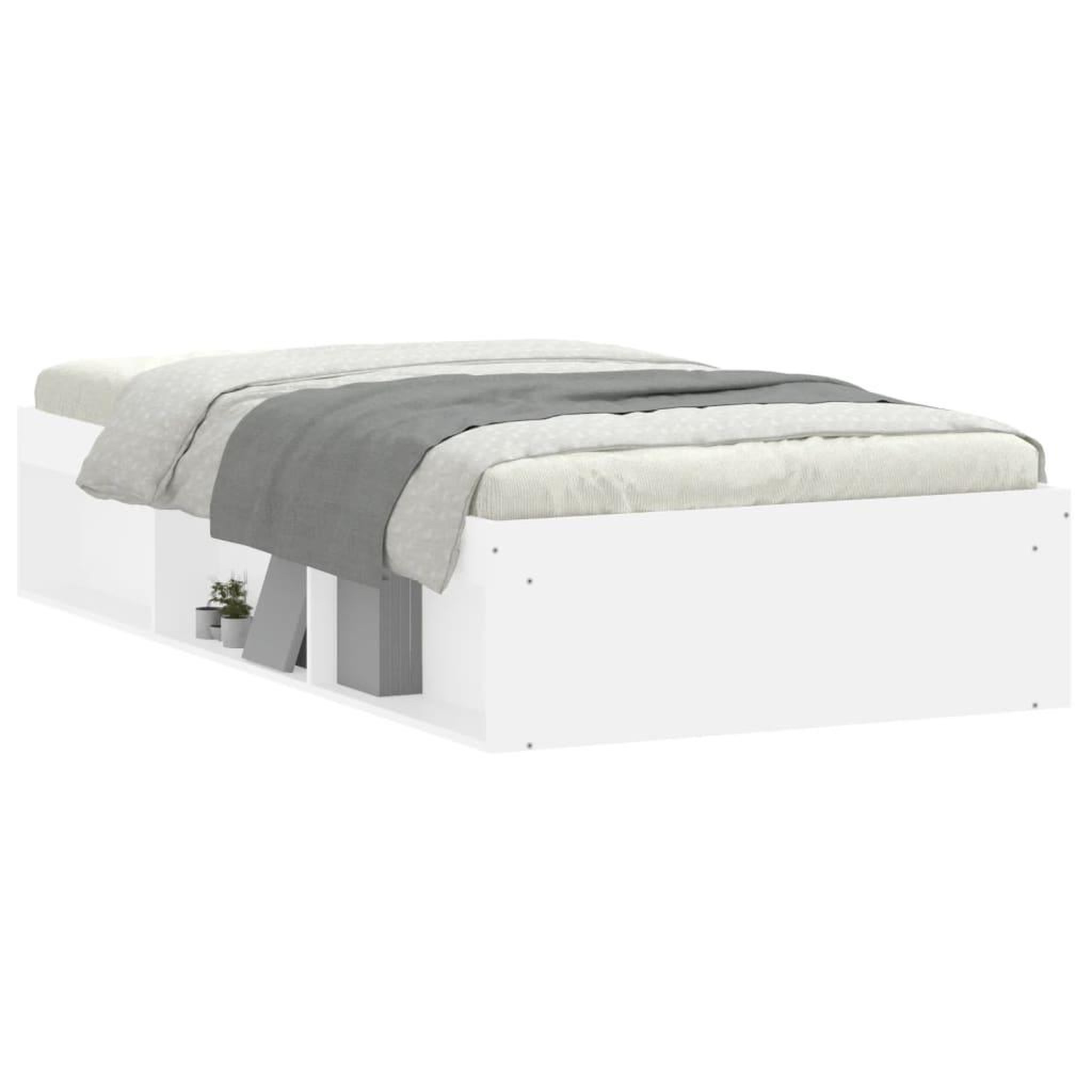 Voir la diapositive 3 : VIDAXL Cadre de lit sans matelas blanc 90x200 cm