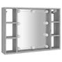 Voir la diapositive 3 : VIDAXL Armoire a miroir avec LED Sonoma gris 76x15x55 cm