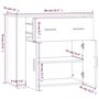 Voir la diapositive 6 : VIDAXL Buffet Gris beton 80x33x70 cm Bois d'ingenierie
