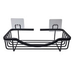 Paris Prix Panier de Douche Adhésif  Filaire  28cm Noir