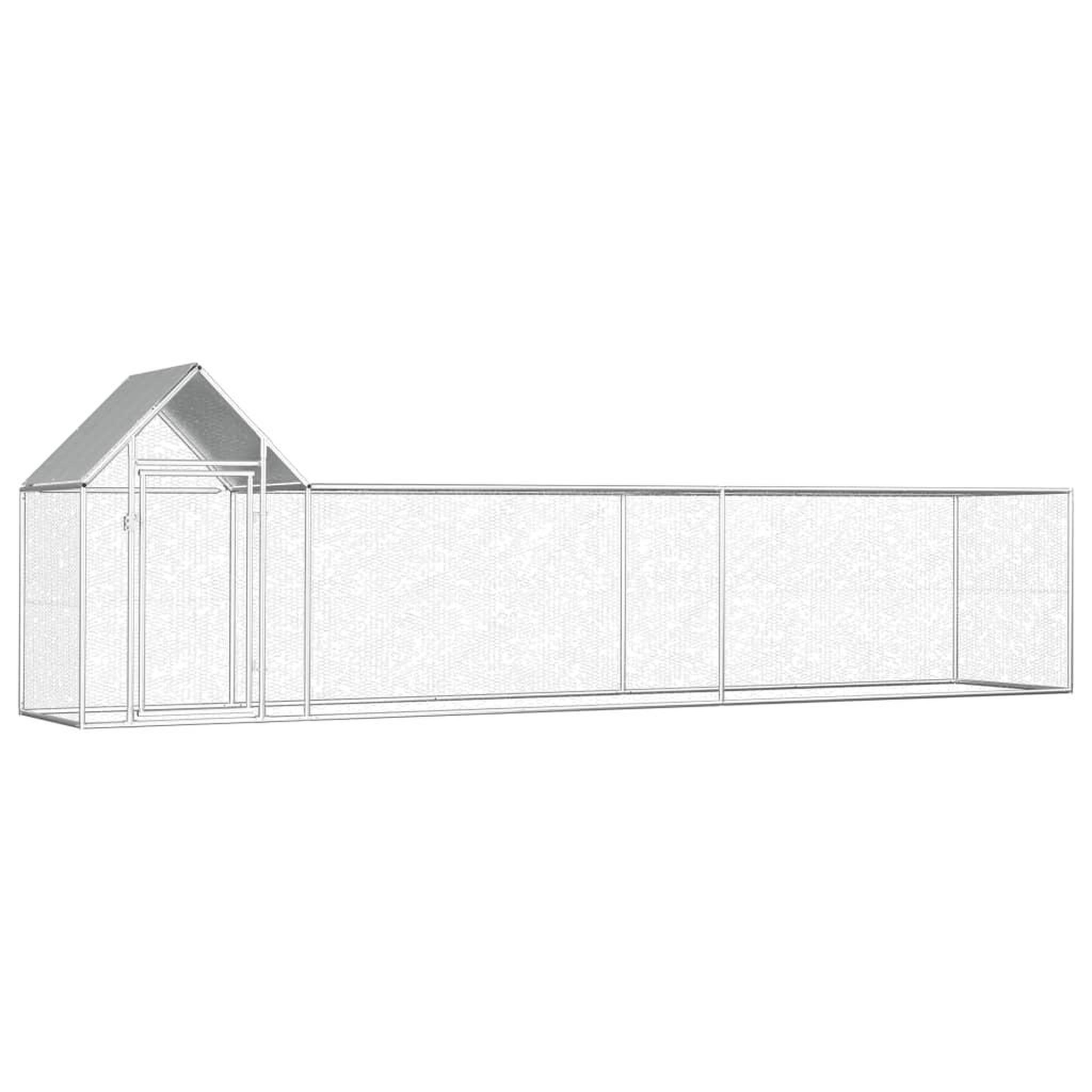 Voir la diapositive 1 : VIDAXL Poulailler 5 x 1 x 1,5 m Acier galvanise