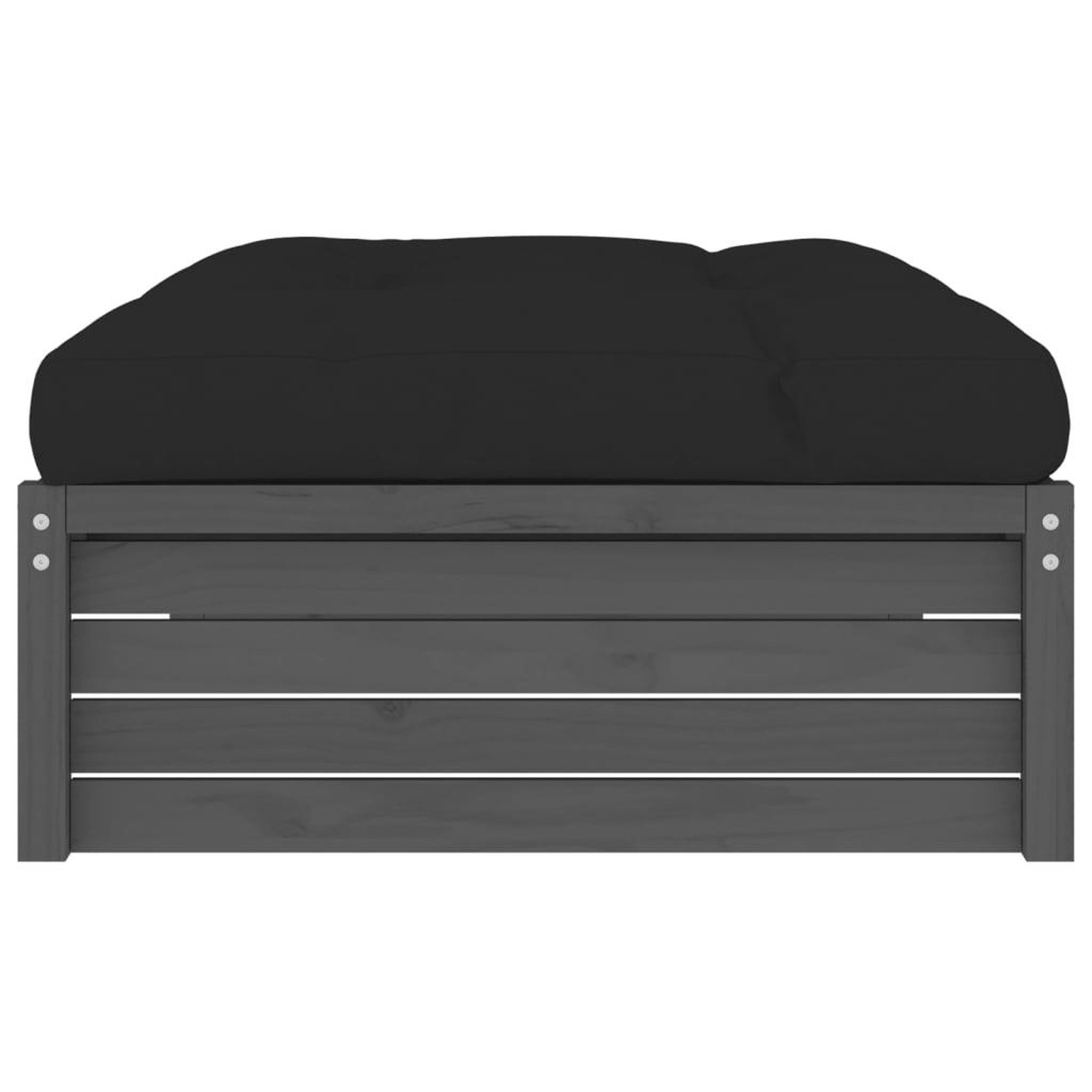 Voir la diapositive 4 : VIDAXL Repose-pied de jardin 120x80 cm gris bois de pin massif