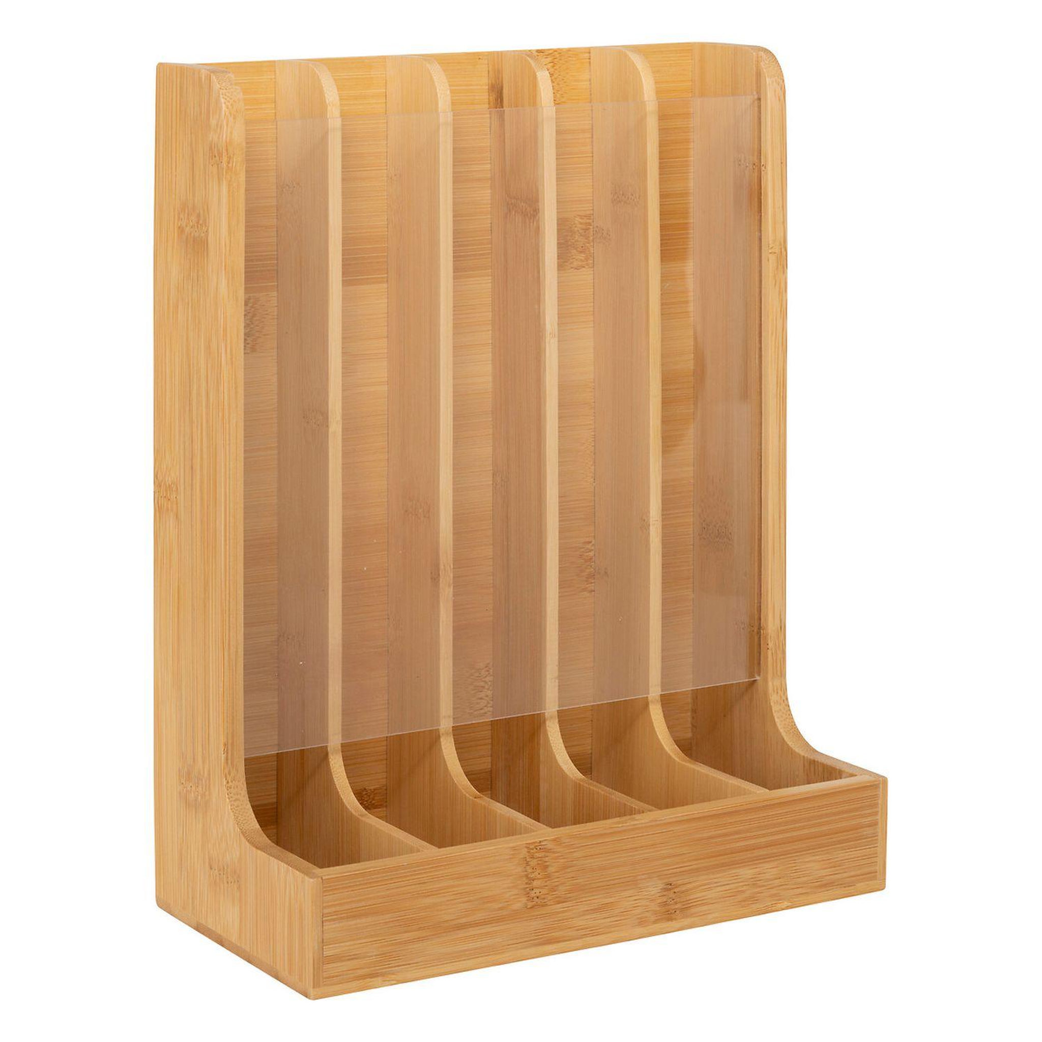 FIVE Porte-capsules en plastique et bambou - Beige