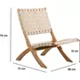 BEAU RIVAGE Lot de 2 fauteuils de jardin VERONE en bois d'acacia FSC et corde naturelle