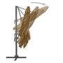 Voir la diapositive 4 : VIDAXL Parasol de jardin en porte-a-faux et poteau en aluminium taupe