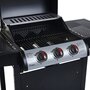 GARDENSTAR Barbecue gaz - 3 brûleurs - 3x3KW - Acier
