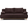 Voir la diapositive 1 : MARKET24 Banquette convertible 3 places MIKA - Velours côtelé marron foncé - Coffre de rangement - L 192 x H 84 x P 93 cm