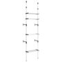 Voir la diapositive 2 : VIDAXL Systeme de garde-robe telescopique avec etageres Aluminium