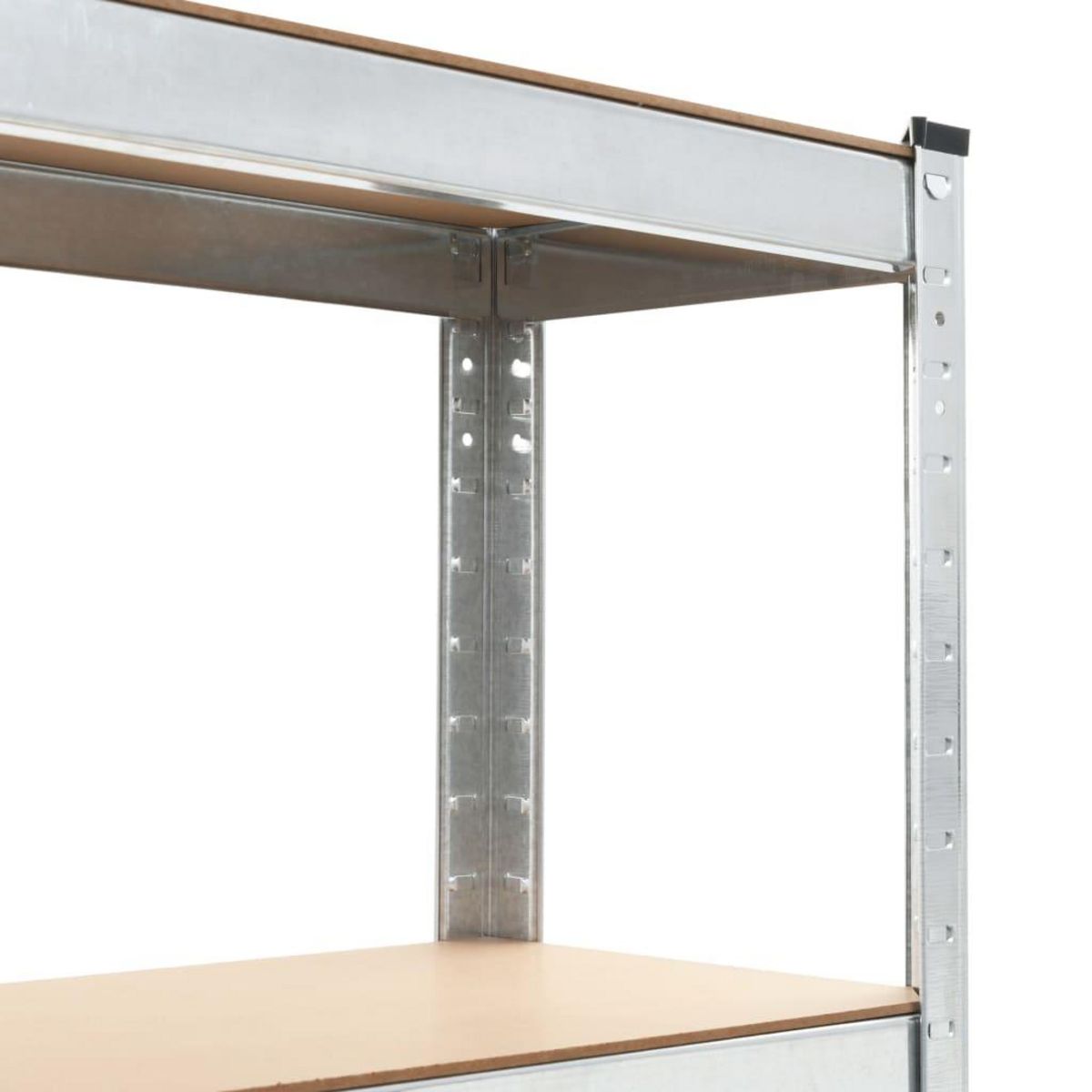 VIDAXL Etagere de rangement 5 niveaux Argente Acier et bois ingenierie