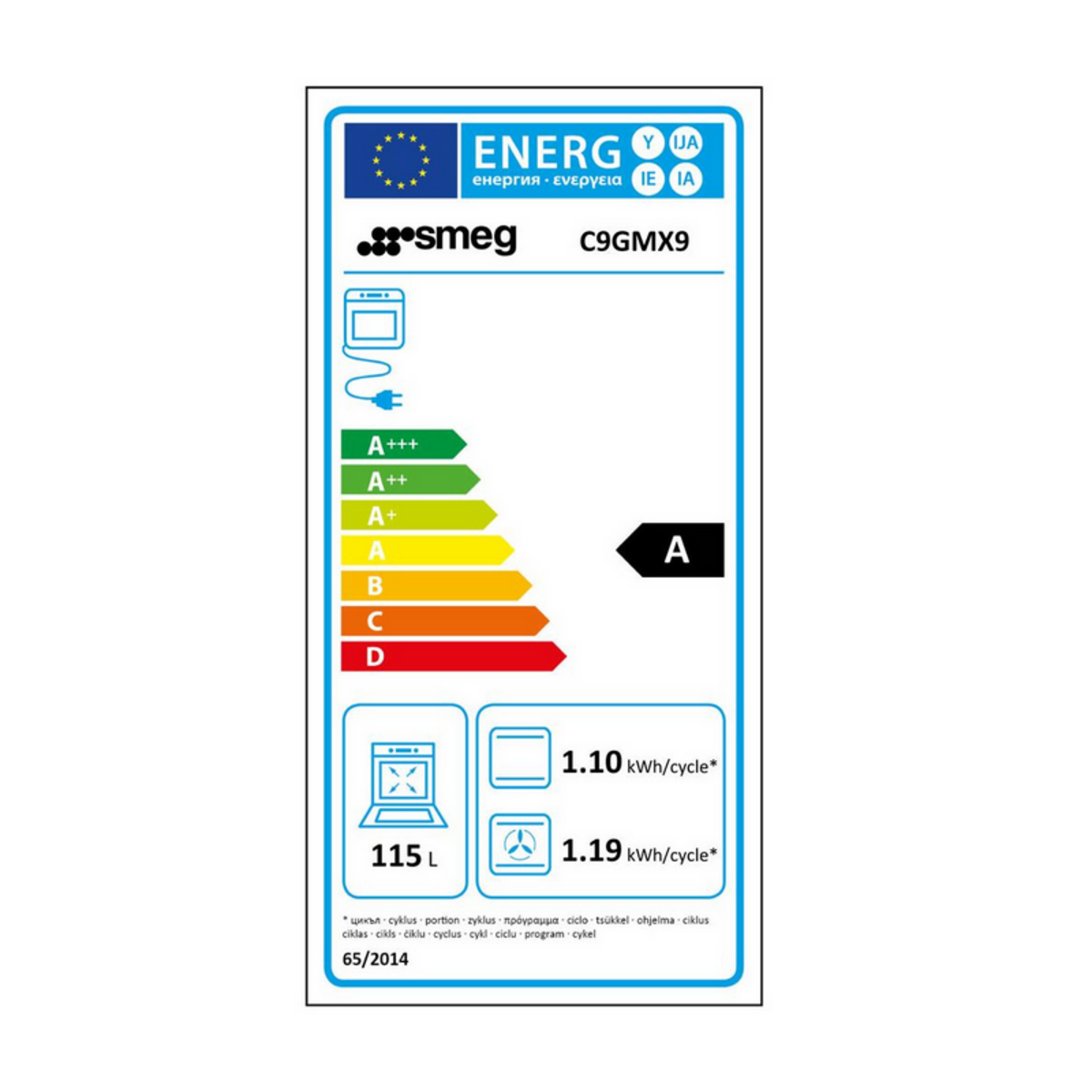 SMEG Piano de cuisson dessus gaz SMEG CG90X2
