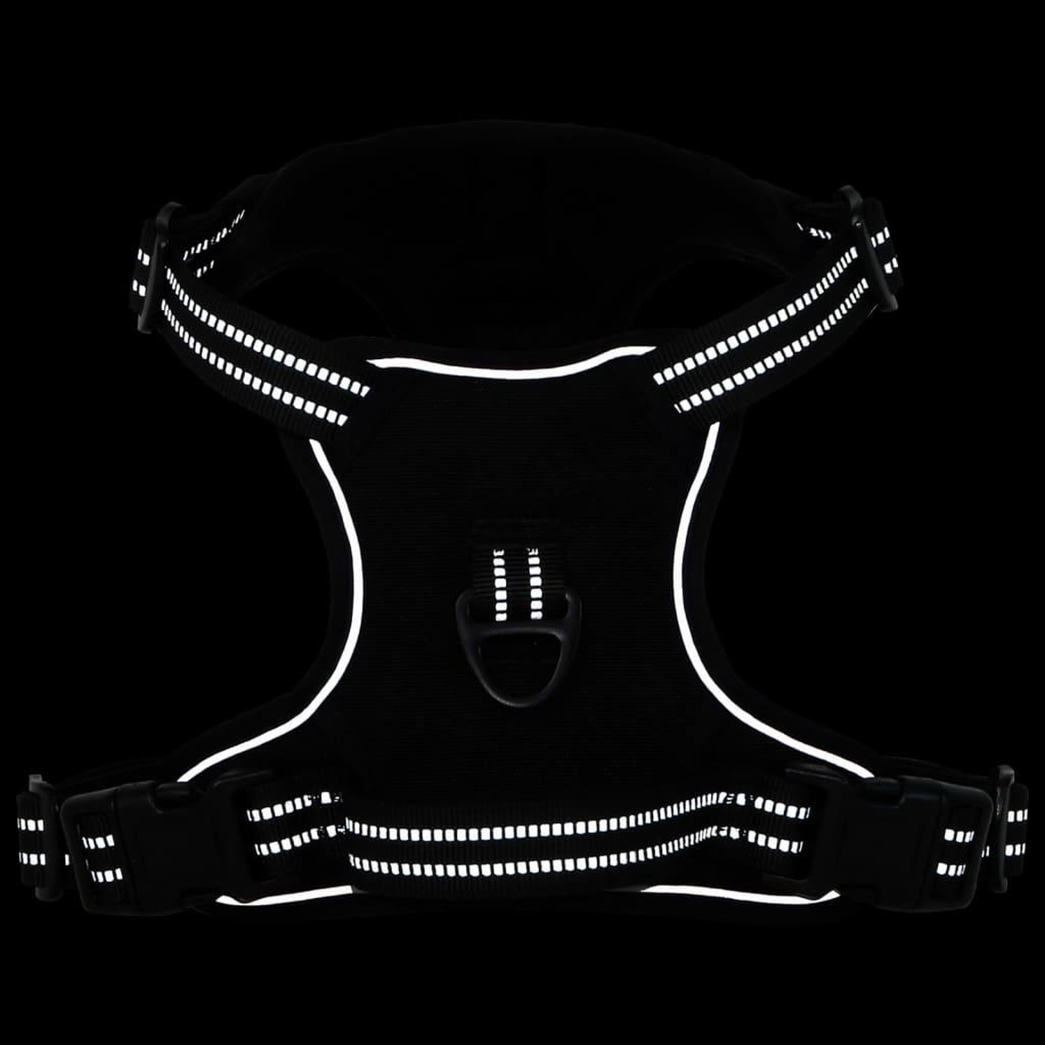Voir la diapositive 3 : VIDAXL Harnais pour chien avec bandes reflechissantes reglables noir M