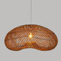 Voir la diapositive 2 : ATMOSPHERA Lampe Suspension en Rotin  Jeny  68cm Beige
