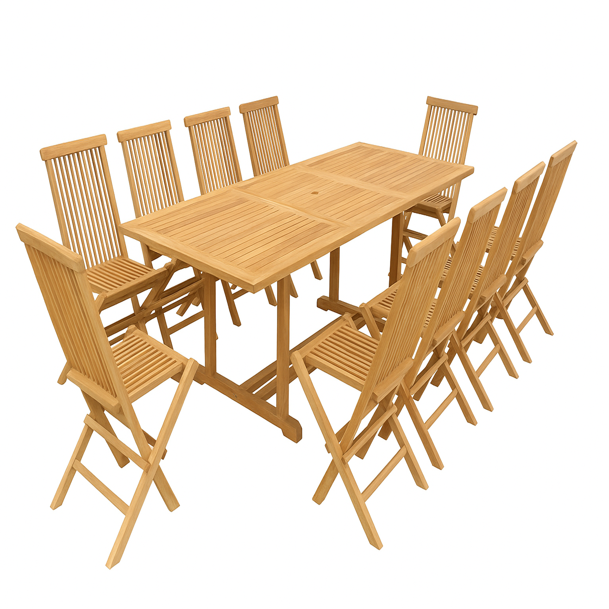 CONCEPT USINE Table rectangulaire + 10 chaises kajang