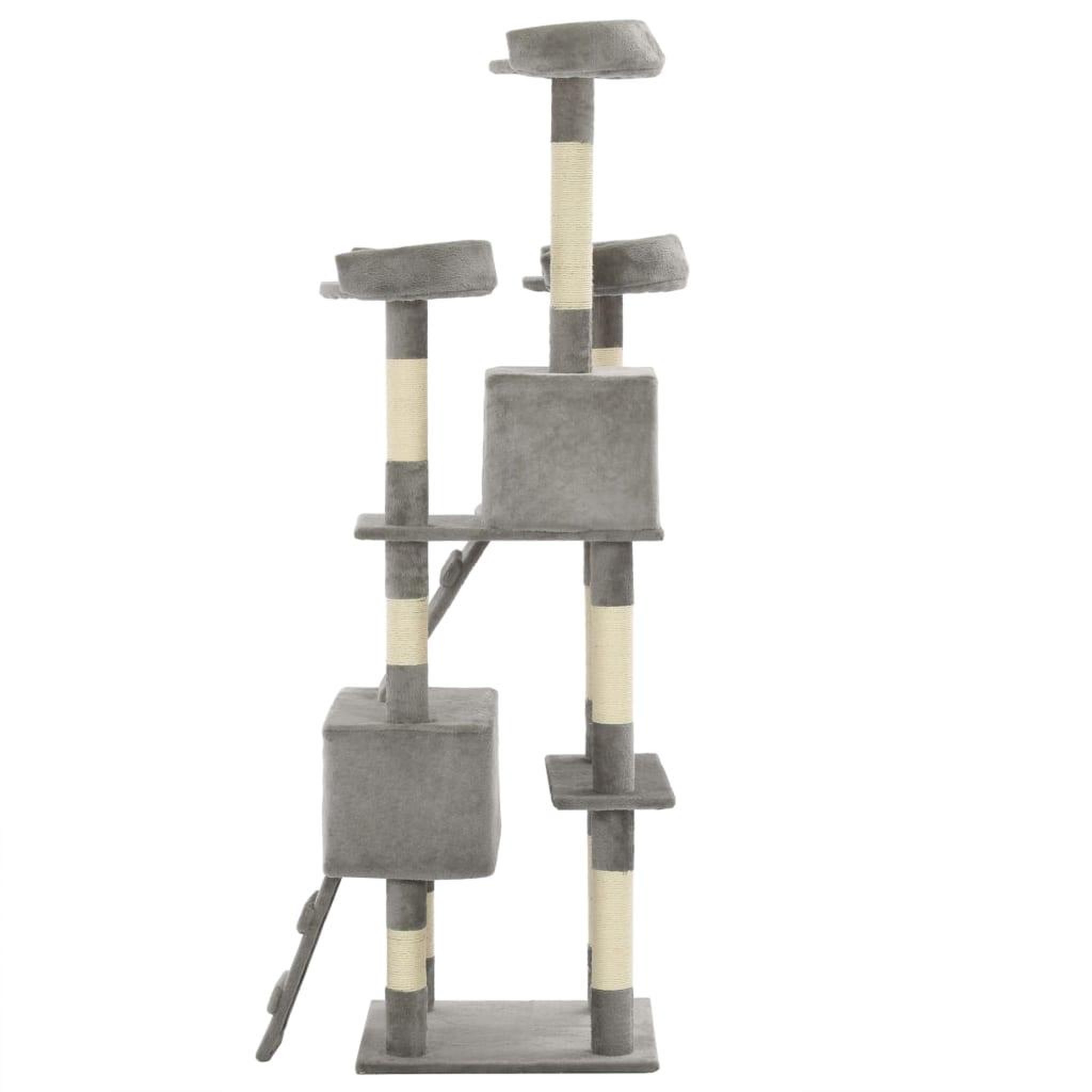 Voir la diapositive 4 : VIDAXL Arbre a chat avec griffoirs en sisal 170 cm Gris