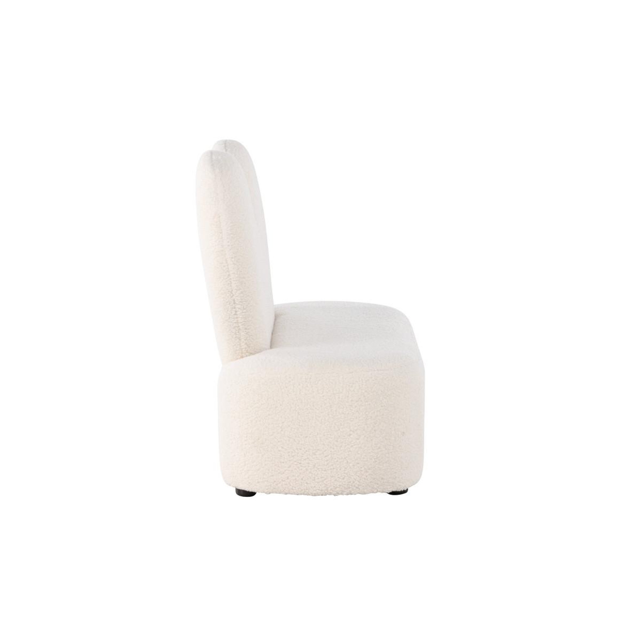 Voir la diapositive 3 : Paris Prix Canapé enfant en tissu bouclé  cœur  99cm blanc