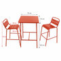 Voir la diapositive 3 : CONCEPT USINE Ensemble table de bar et 2 chaises hautes d'extérieur terracotta BERGAME