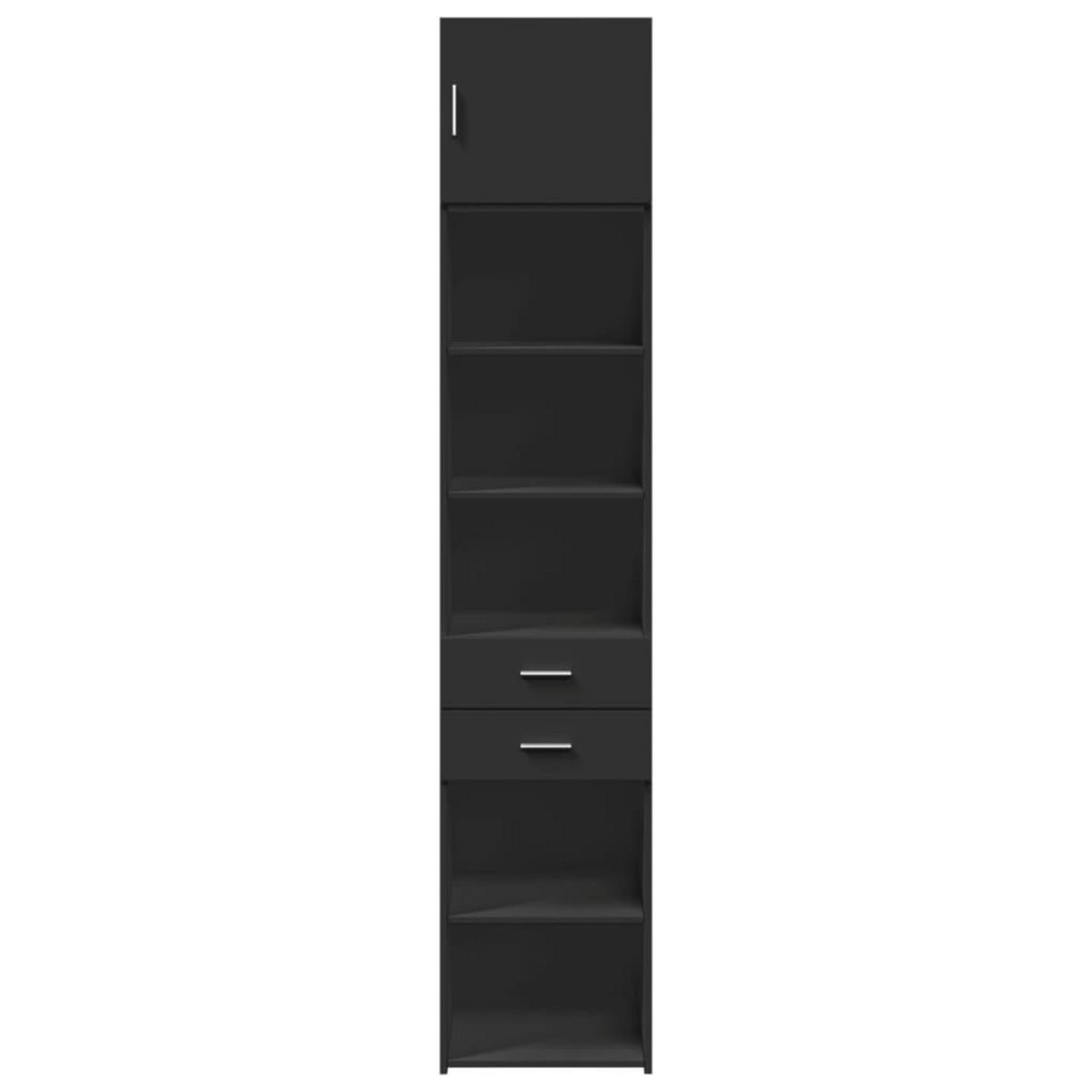 VIDAXL Armoire de rangement mince noir 45x42,5x225cm bois d'ingenierie