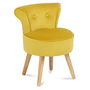 Voir la diapositive 1 : ID MARKET Fauteuil crapaud en velours jaune