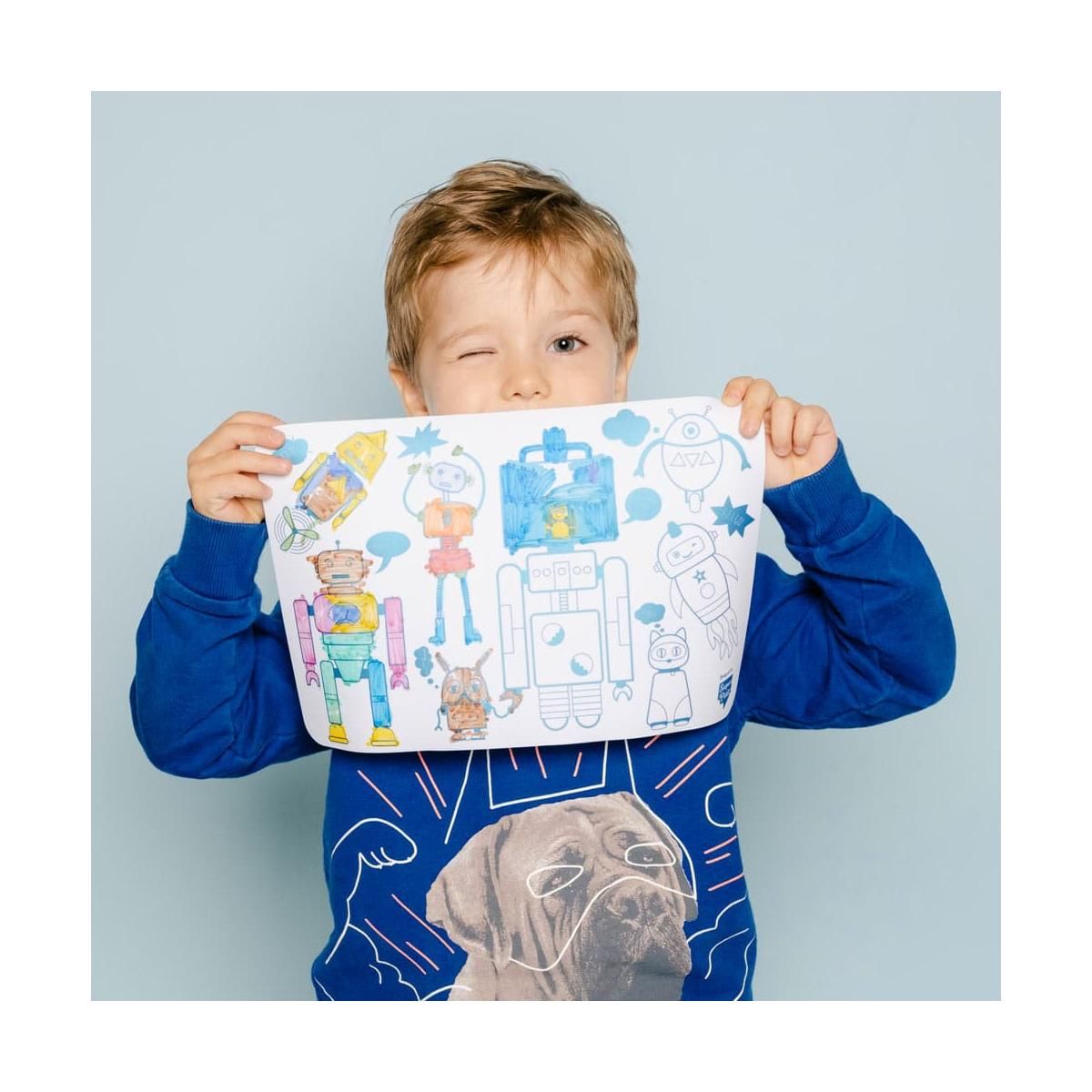 SUPER PETIT Mini playmat en silicone Robot