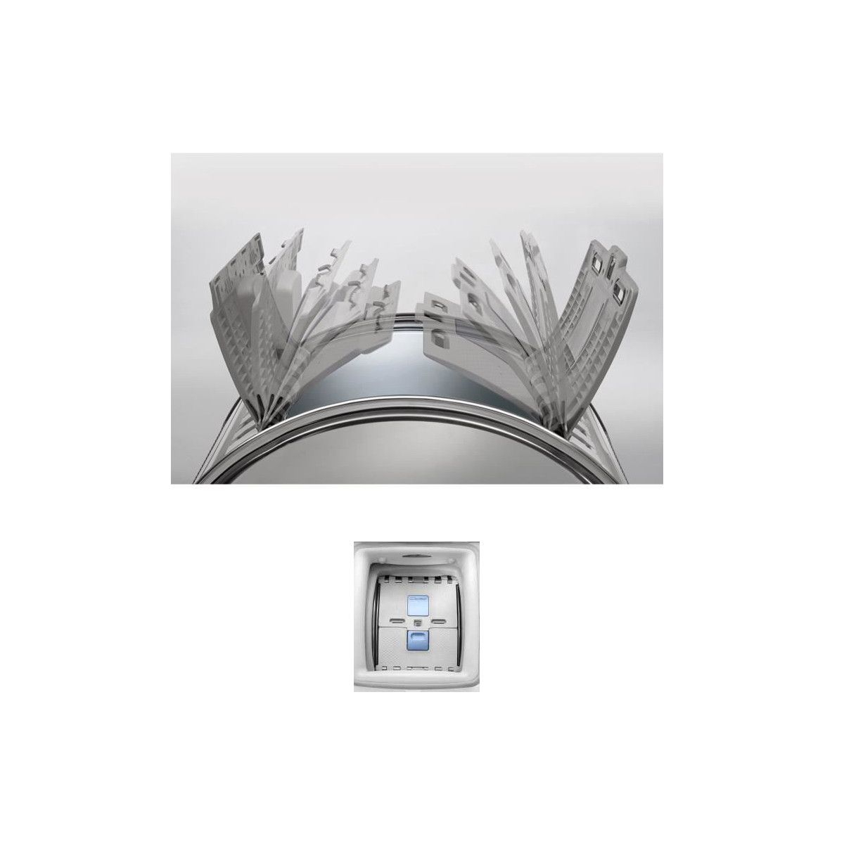 CANDY Lave-linge top EVOGT 12074D2, 7 Kg, 1200 T/min