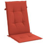 Voir la diapositive 5 : VIDAXL Coussins de chaise a dossier haut lot de 6 rouge melange tissu