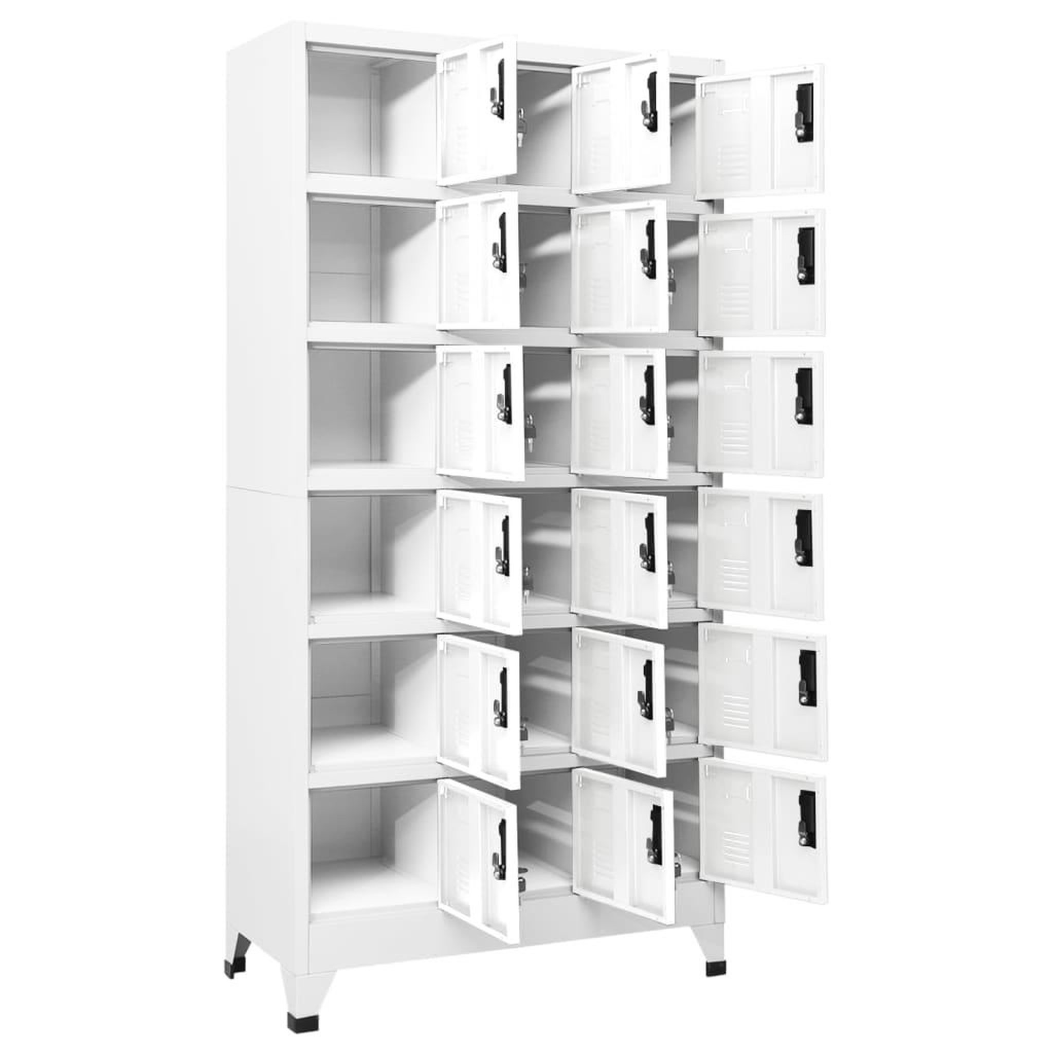 Voir la diapositive 3 : VIDAXL Armoire a casiers Blanc 90x40x180 cm Acier