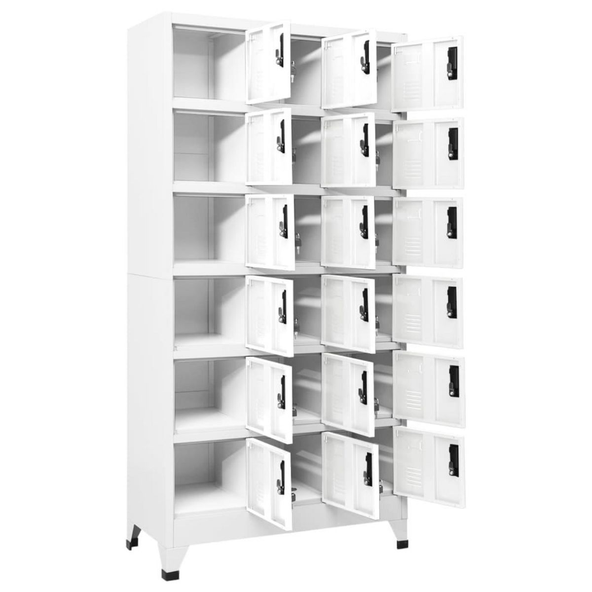 VIDAXL Armoire a casiers Blanc 90x40x180 cm Acier