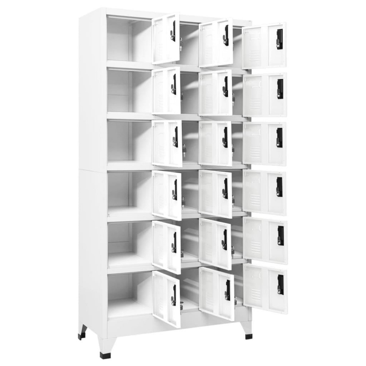 VIDAXL Armoire a casiers Blanc 90x40x180 cm Acier