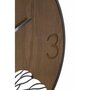 Voir la diapositive 3 : Paris Prix Horloge Murale Design  Leaf  60cm Marron & Noir