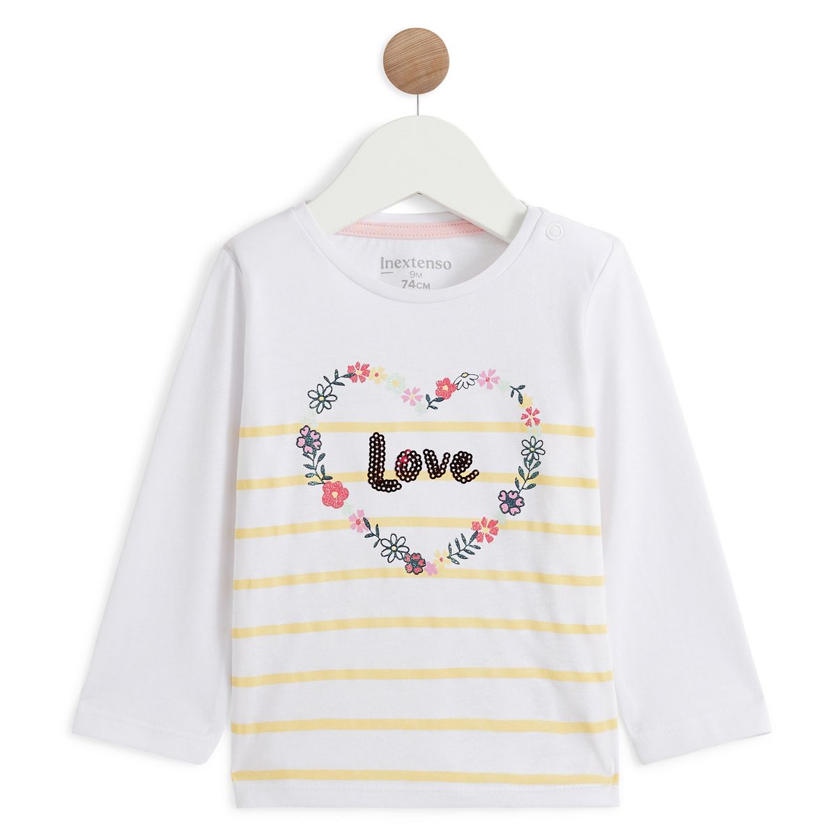 INEXTENSO T-shirt licorne manches longues bébé fille