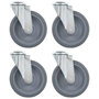 Voir la diapositive 1 : VIDAXL 4 pcs Roulettes pivotantes a trou de boulon 125 mm
